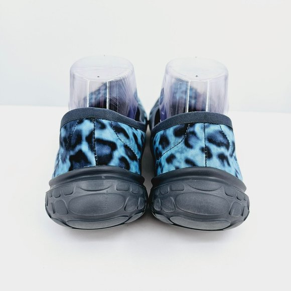 LISSOM Flytes 11.5 Ballet Flats Blue Leopard Print Navy Soles Slip On Comfort - Picture 6 of 15